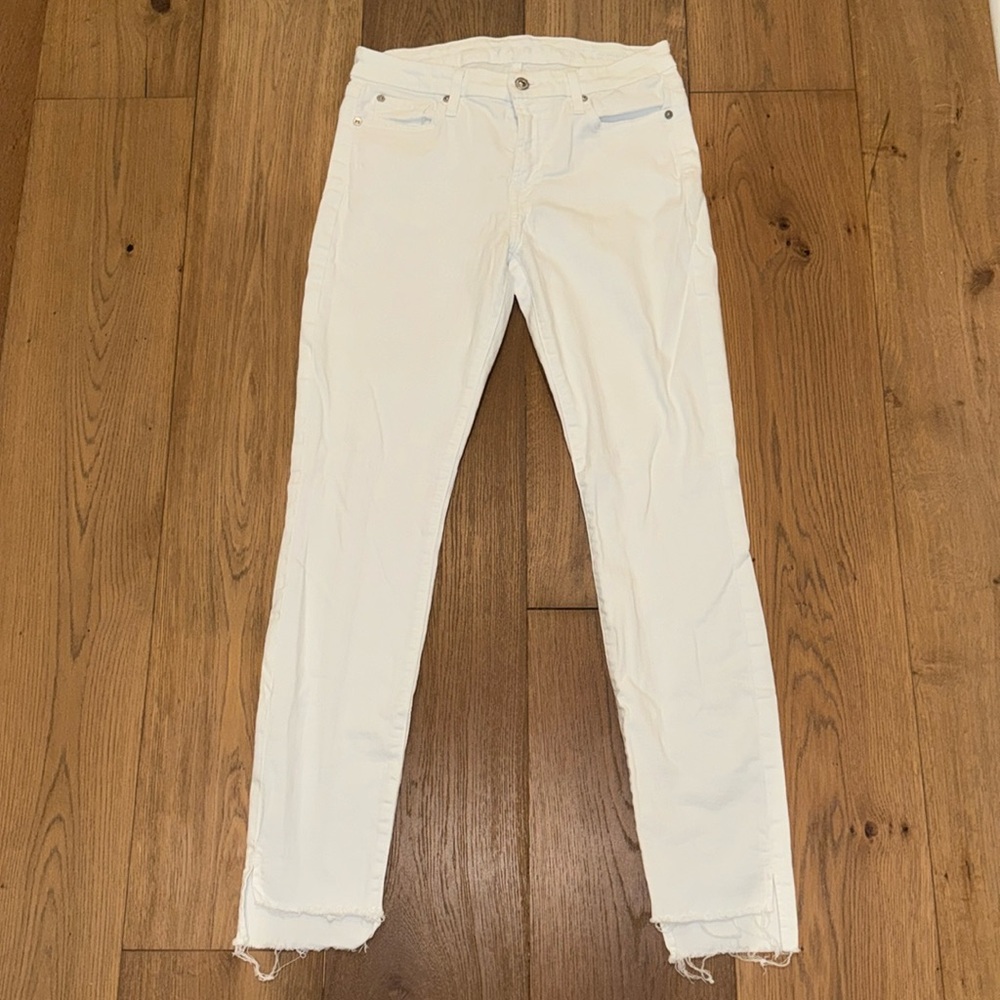 7 for all Mankind White Skinny Jeans